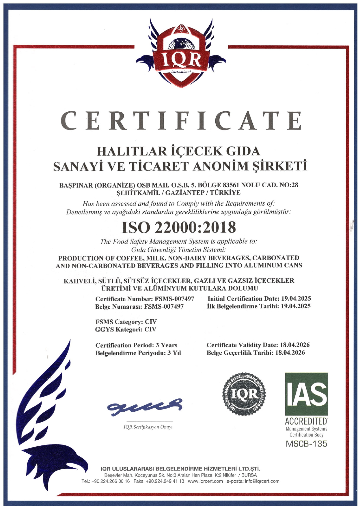 ISO 22000 Gıda Güvenliği